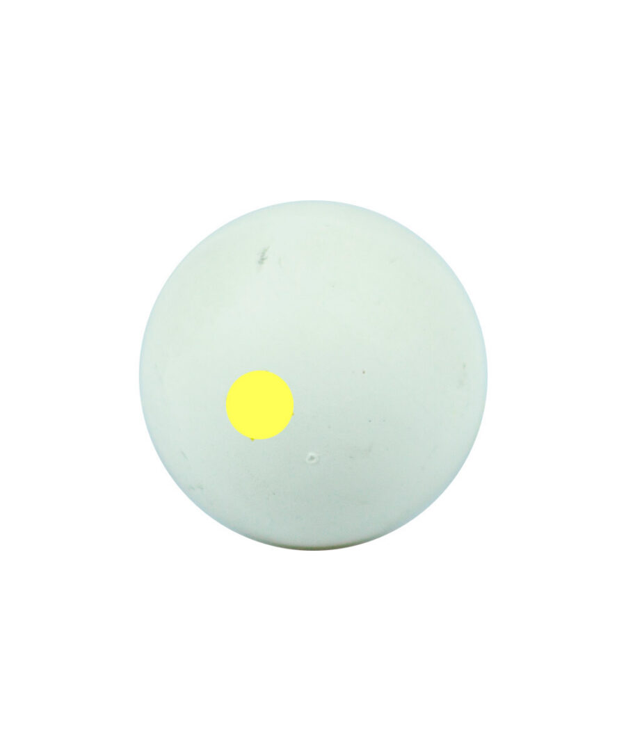 Pelota Blanca Punto Amarillo